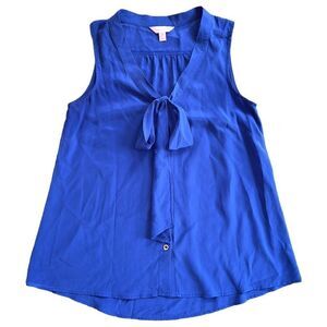 Lilly Pulitzer Dahlia Sleeveless Blouse in Royal Blue Size XS